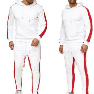 High quality fitness sports pullover hoodie tracksuit set for men