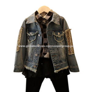 2017 new autumn long-sleeved children's denim jacket