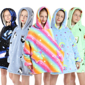 New lazy TV blanket Children's pullover cold blanket