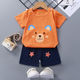 Children's short-sleeved suit cotton summer girls T-shirt boys clothing children's clothing - Image 2