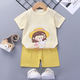 Children's short-sleeved suit cotton summer girls T-shirt boys clothing children's clothing - Image 3