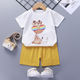 Children's short-sleeved suit cotton summer girls T-shirt boys clothing children's clothing - Image 5