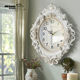 Clock European Style Decorative Clock Wall Clock Living Room Creative Resin Art Clock - Image 2