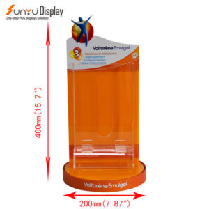 Wholesale Customized Size Acrylic Sign Holder 360 Rotating Brochure POP Acrylic Display Rack