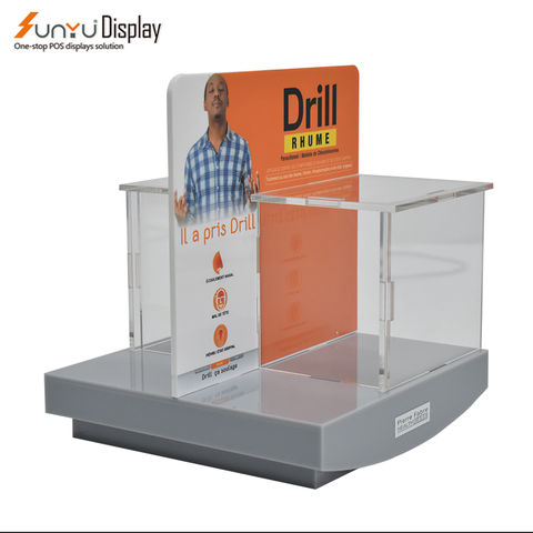 Customize Poster Pharmacy Display Box Acrylic Medicine Product Display Stand for Pharmacy