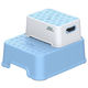 Double up Step Stool for Kids, Anti-Slip Sturdy Toddler Two Step Stool for Bathroom