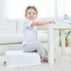 Double up Step Stool for Kids, Anti-Slip Sturdy Toddler Two Step Stool for Bathroom - Image 2