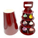 Customized color decorative folding cake danishes pastries display stand tower with cone cover - Image 4