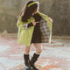 Girl's trench coat winter sweater neck long loose-fitting warm children's coat - Image 2