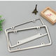 Stainless steel silver American license plate frame stainless steel modified license plate frame