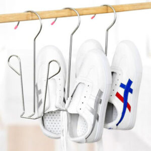Solid Non-Magnetic Stainless Steel Shoe Rack Non-Slip Double Hook