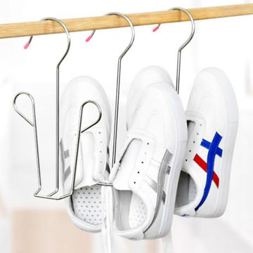 Solid Non-Magnetic Stainless Steel Shoe Rack Non-Slip Double Hook