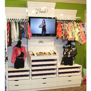 Wooden Scarf Floor Rack Display, Customized Design is Accepted