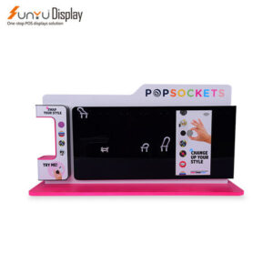 Multiple Colors Custom acrylic POP Hanging Socket Socks Display Stands With Hook