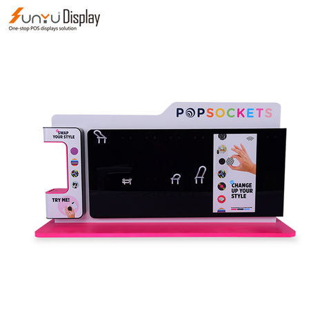 Multiple Colors Custom acrylic POP Hanging Socket Socks Display Stands With Hook