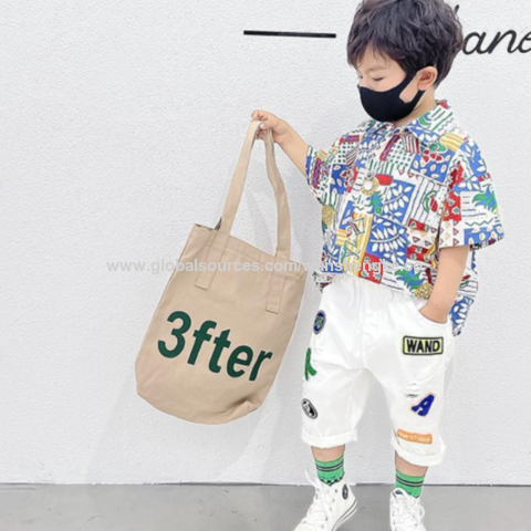 Boy's Suits ,Short Sleeve print shirt and pants,Cotton shirts