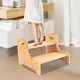 Detachable Toddler Bamboo & Wood Stool with Non-Slip Steps,toilet Step Stool for Kids - Image 3