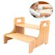 Detachable Toddler Bamboo & Wood Stool with Non-Slip Steps,toilet Step Stool for Kids - Image 4
