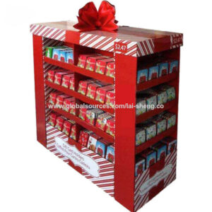Supermarket Custom Cardboard Retail POS Shelf Display Stand Corrugated Paper Floor Cardboard Shipper Display Racks