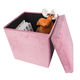 Share to Collapsible folding flannelette storage ottoman, bear weight up to over 100KG