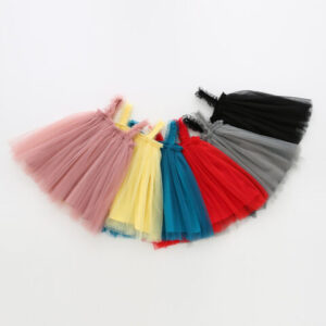 Summer new girls' sling gauze dress Children's gauze dress Princess skirt Peng Peng skirt