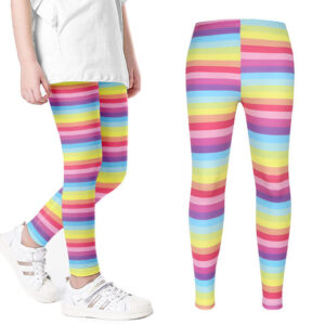 Girls' leggings kids fashion tight leggings silk texture girls' sports wear leggings