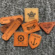 PU leather brand logo wholesale clothing accessories shoes and hats small leather label - Image 2