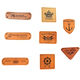 PU leather brand logo wholesale clothing accessories shoes and hats small leather label - Image 3