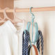 Plastic Shoe Hanger Windproof Non-slip Double Hook Multifunctional 360° Rotating Tie Hangers - Image 2