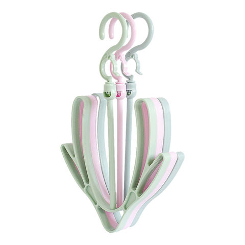 Plastic Shoe Hanger Windproof Non-slip Double Hook Multifunctional 360° Rotating Tie Hangers