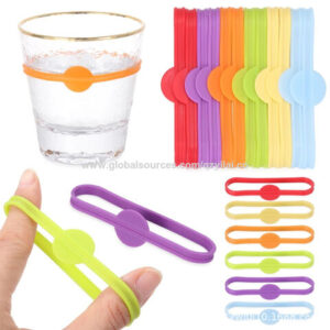 Wine Bottle Label Glasses Drinking Tag For Bar Party Food Grade Silicone Mark