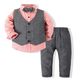 Boys gentleman casual suit new children's long sleeve shirt vest pants dress suit - Image 3
