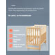 Child bed extension wooden baby crib, adjustable baby bed, convertible baby cot - Image 3