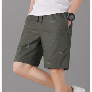 Summer Popular fashion custom letters full board printing men's 100% cotton woven shorts