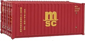 Walthers SceneMaster HO Scale Model of Mediterranean Shipping Co. (Red) 20' Corrugated Container,949-8059 Visit the Walthers Store